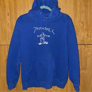 Blue Thrasher Gonz Logo Hoodie